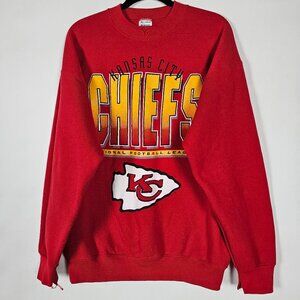 Vintage 90s Official Fan Kansas City Chiefs NFL Mens XL Long Sleeve Sweatshirt